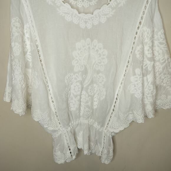 Solitaire Floral Embroidered Top Dolman Sleeves - Picture 3 of 9